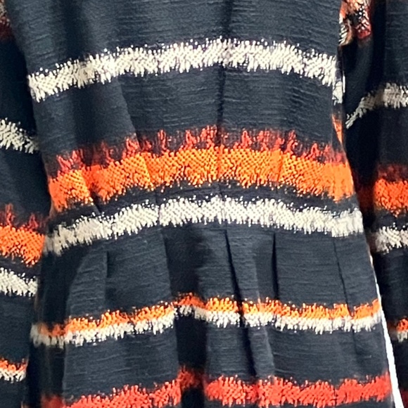 Babette Orange, black and cream, cotton embroidered jacket - Picture 5 of 15